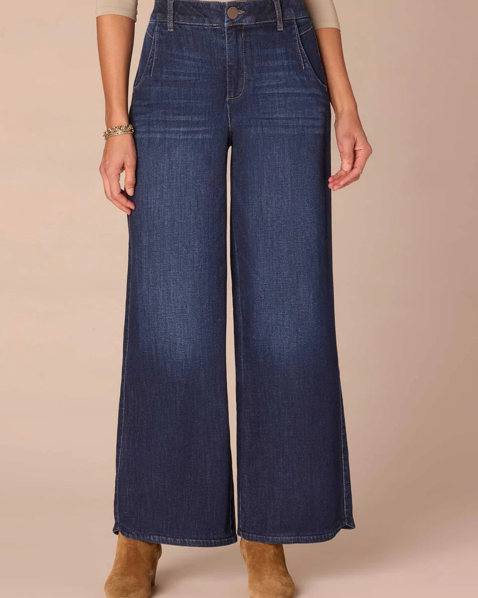Model wearing jeans and boots