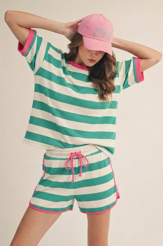 Green Ivory and a pink waffle set