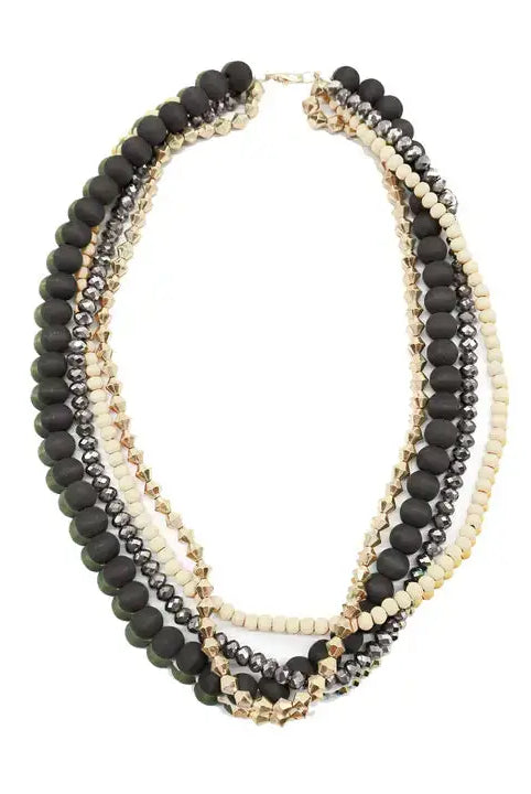 Necklace on white background