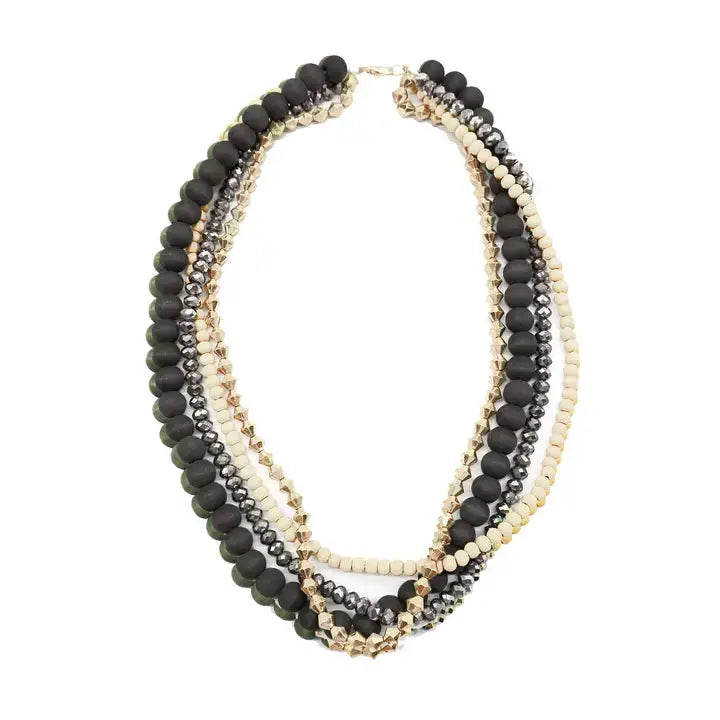Necklace on white background