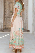Woman wearing a floral dress 