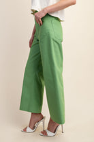 Green crop  pants 