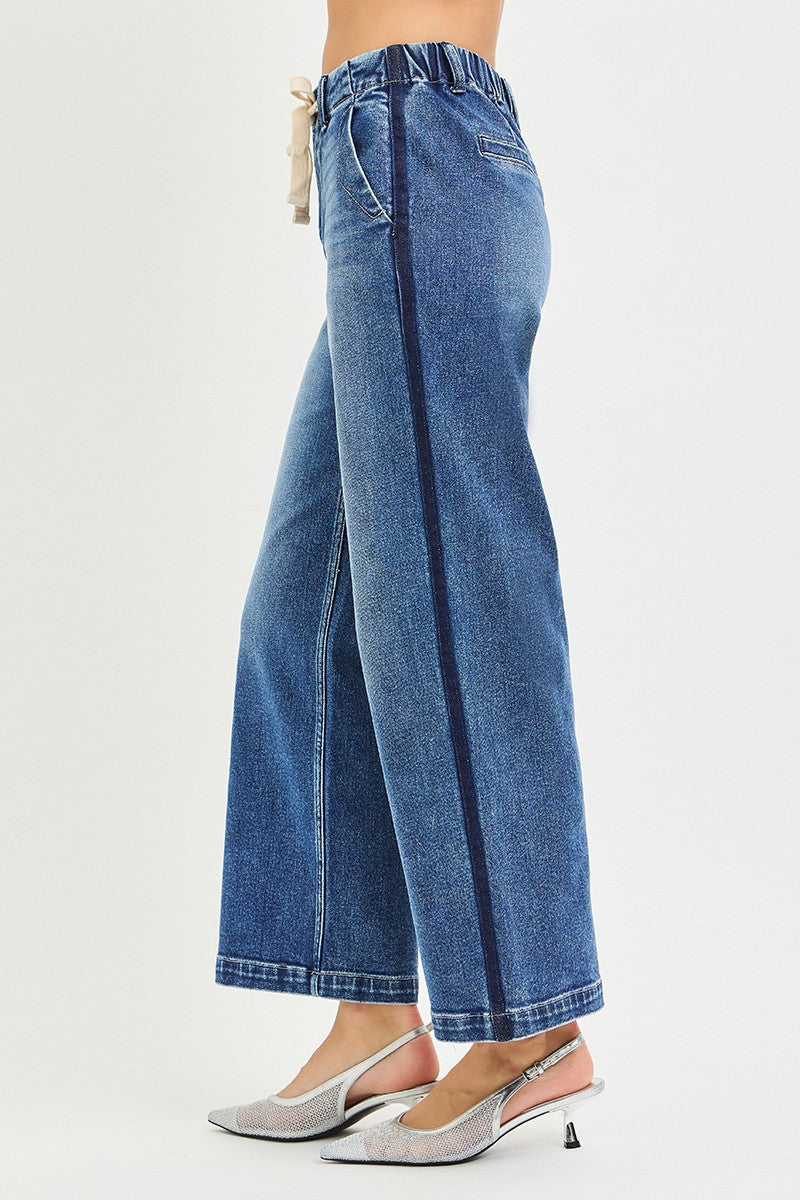 Side view of Blue jeans
