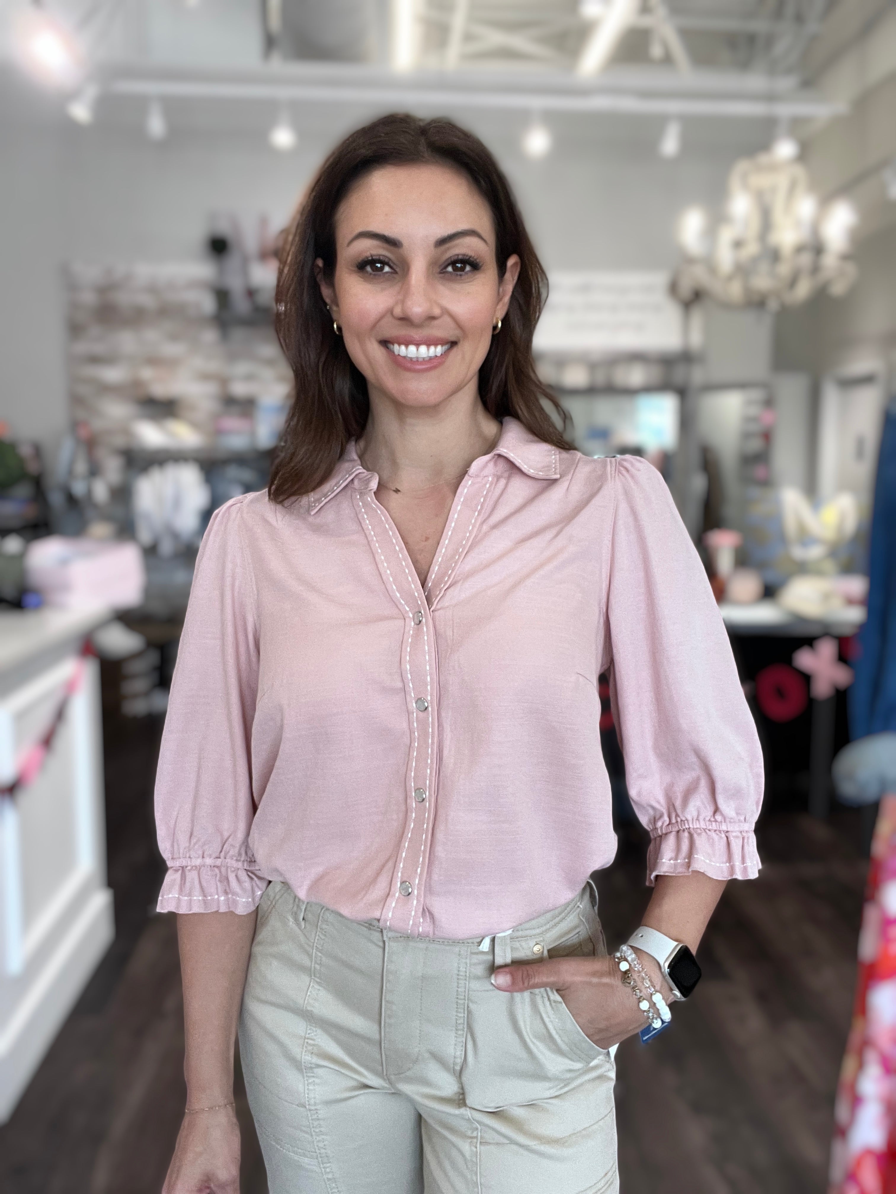 Western Back Yoke Button Down Shirt – Mainstream Boutique Western Back Yoke Button Down Shirt – Mainstream Boutique
