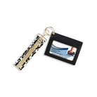Black wristlet on white background 