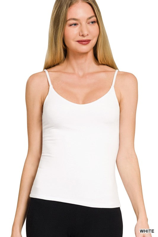 White tank top on a plain background