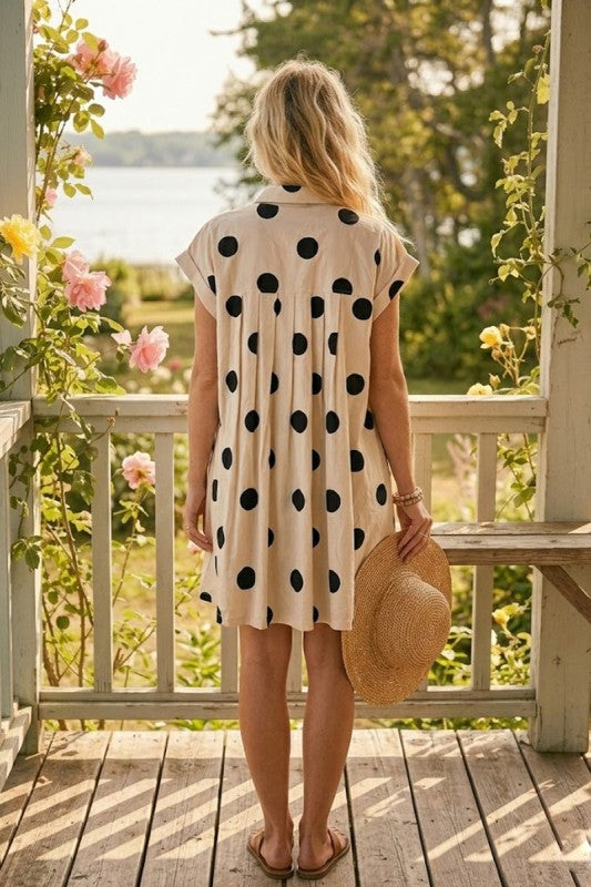 Back of polka dot dress 