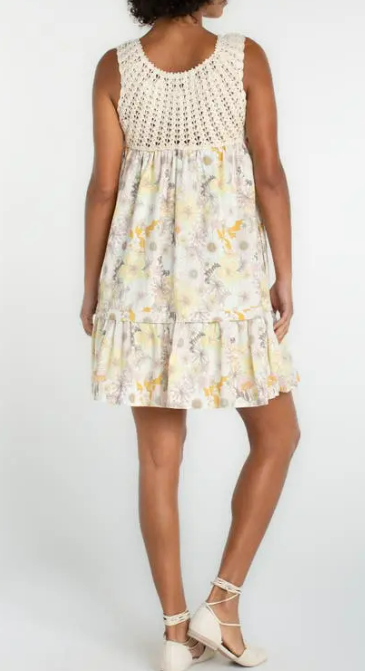 Woman wearing a floral dress