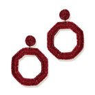 GARNET EARRINGS ON A WHITE BACKGROUND