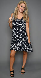 Dotted Swing Dress w/pockets - mainstream-stjohns